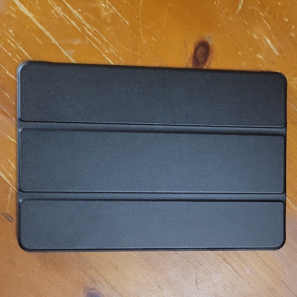 Black Tri-Fold Tablet Cover with Matte Finish